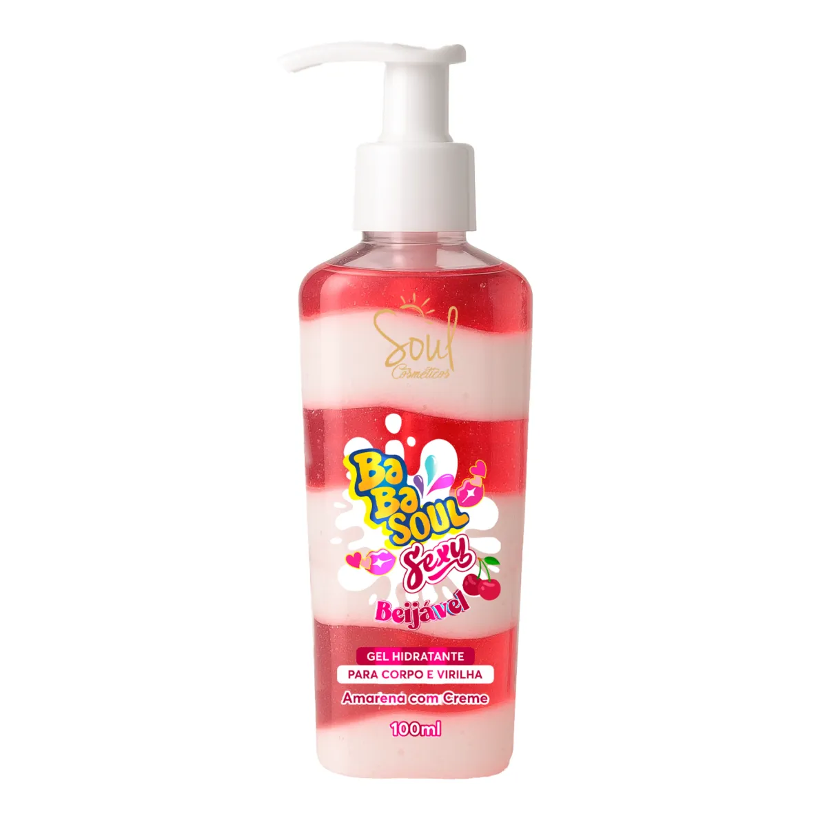 Gel Hidratante Babasoul Amarena com Creme para o Corpo e Virilha